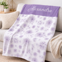 Purple Flower Pattern Custom Name 