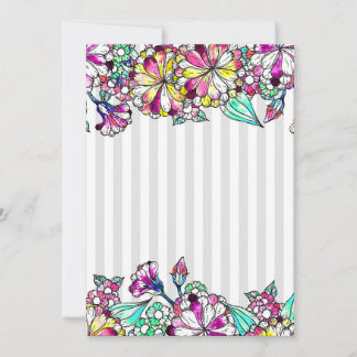 Purple flowers and grey stripes tack kort