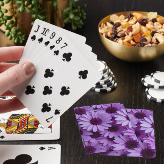 Purple Flowers Classic Playing Cards Casinokort