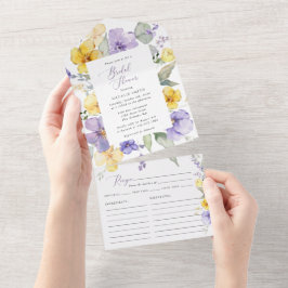 Purple Flowers, Yellow Flowers, Bridal Shower