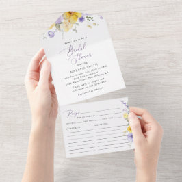 Purple Flowers, Yellow Flowers, Bridal Shower