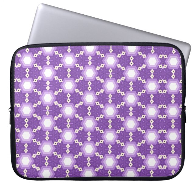 Purple geometric design laptop bag laptop fodral (Framsidan)