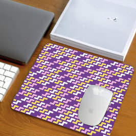 Purple Geometric Pattern Mouse Pad Musmatta