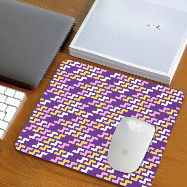 Purple Geometric Pattern Mouse Pad Musmatta (Skapare uppladdad)