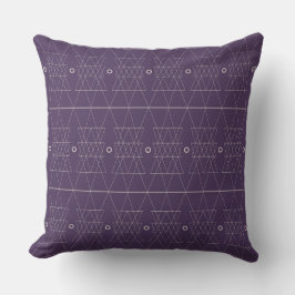 Purple Geometric Triangles Couch Pillow Kudde