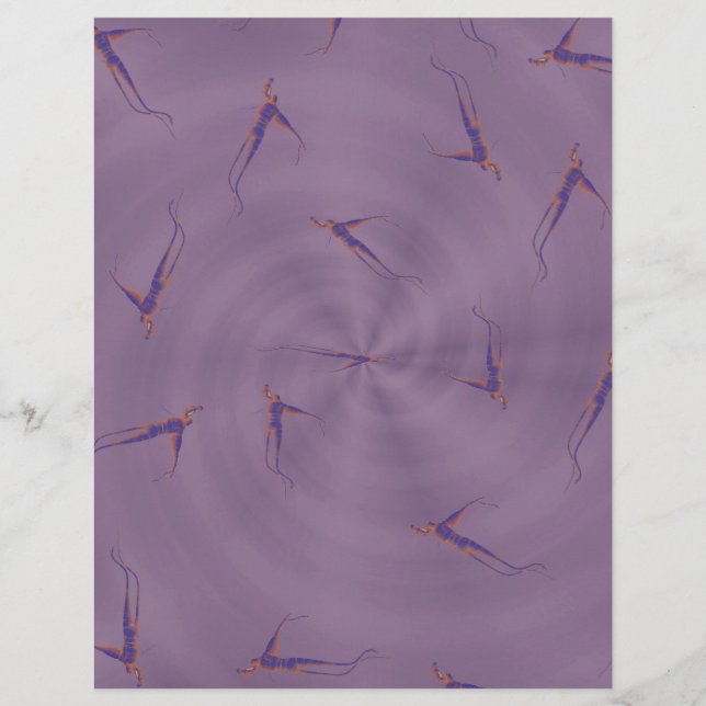 Purple Ginseng Man Bulk Scrapbook Paper Pages Reklamblad (Framsidan)