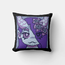 Purple girl, Pixel Art, pixelart Kudde