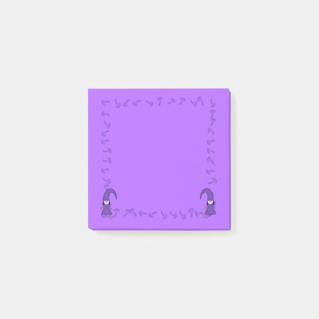 Purple Gnomes with Mushrooms Post-it Block (Framsida)