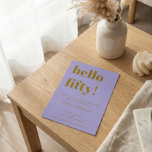 Purple Gold 50th Birthday Party Modern Typography Inbjudningar<br><div class="desc">This invitation sets a confident, celebratory tone for a 50th birthday gathering. The purple background paired with gold lettering feels bold, modern, and polished, making it easy to coordinate with drinks, signage, and table details. A strong choice for hosts who want a milestone celebration that feels festive and thoughtfully styled....</div>