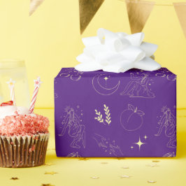 Purple Gold Goddess Tattoo Pattern Presentpapper