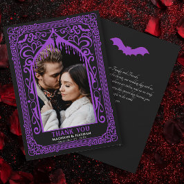 Purple Gothic Vampire Cathedral Photo Wedding Tack Kort