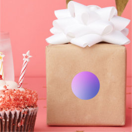 Purple Gradient Circle Vignette Abstract Design Runt Klistermärke