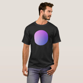 Purple Gradient Circle Vignette Abstract Design T Shirt