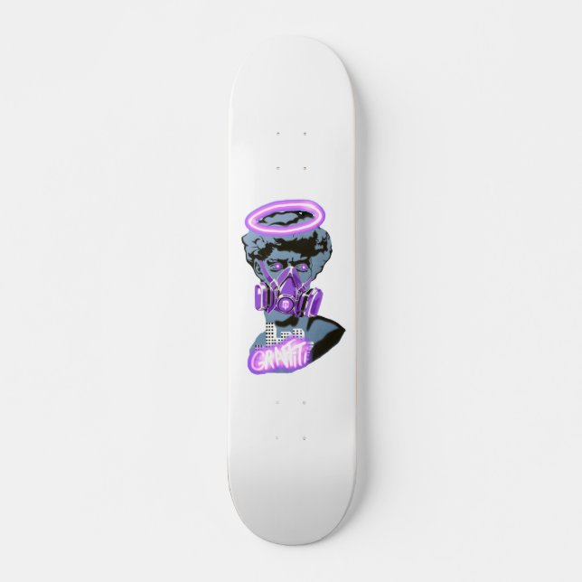 purple graffiti mini skateboard bräda 18,5 cm (Framsida)