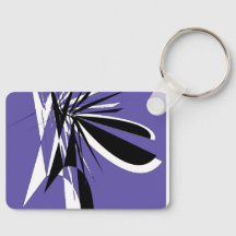purple graphic keychain / Porte-clés graphique