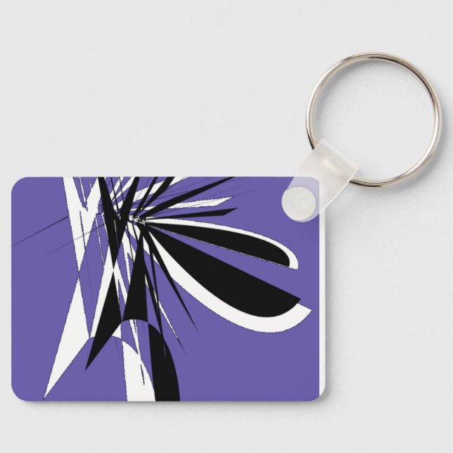 purple graphic keychain / Porte-clés graphique Nyckelring (Framsida)