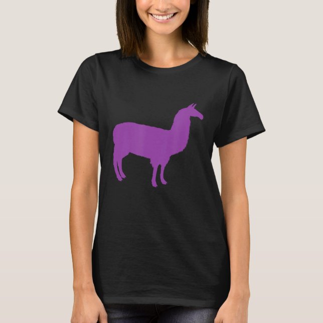 Purple Graphic Llama T Shirt (Framsida)