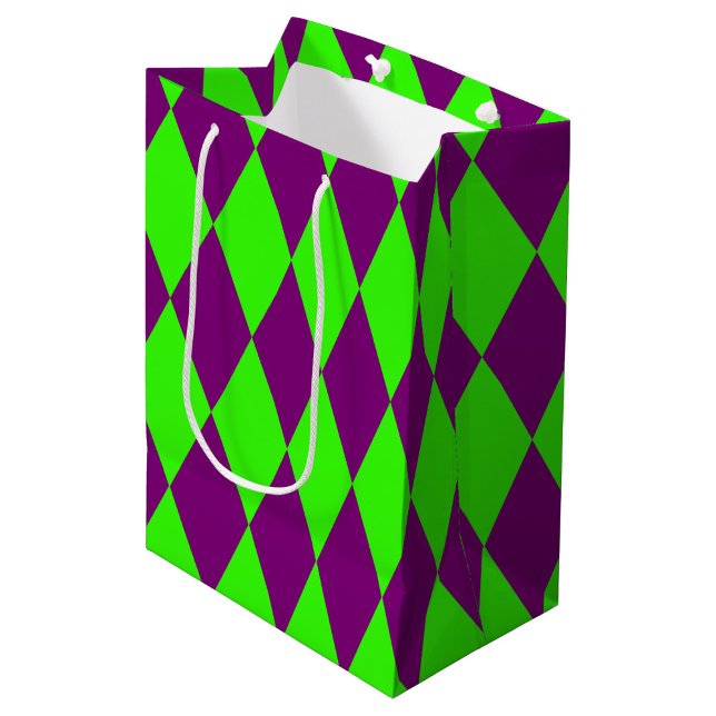 Purple Green Harlequin Checkered Design  (Skapare uppladdad)