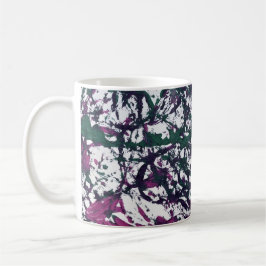Purple, Green, Pink, Marble Artwork Kaffemugg