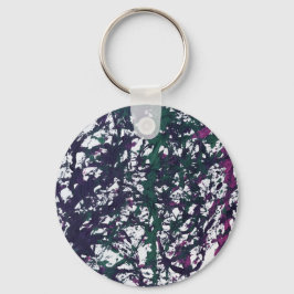 Purple, Green, Pink, Marble Artwork Nyckelring