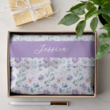 Purple Green Watercolor Wildflower Name