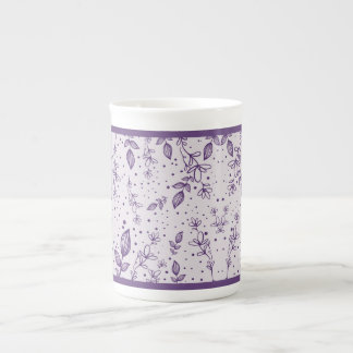 Purple Hand Drawn Greenery Benporslin Mugg