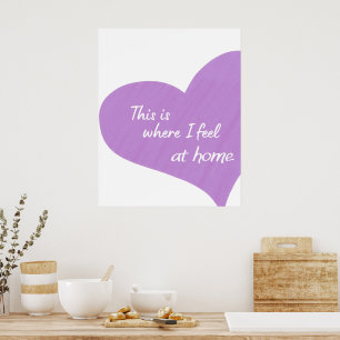 Purple Heart Hem Citattryck Väggutskrift Poster