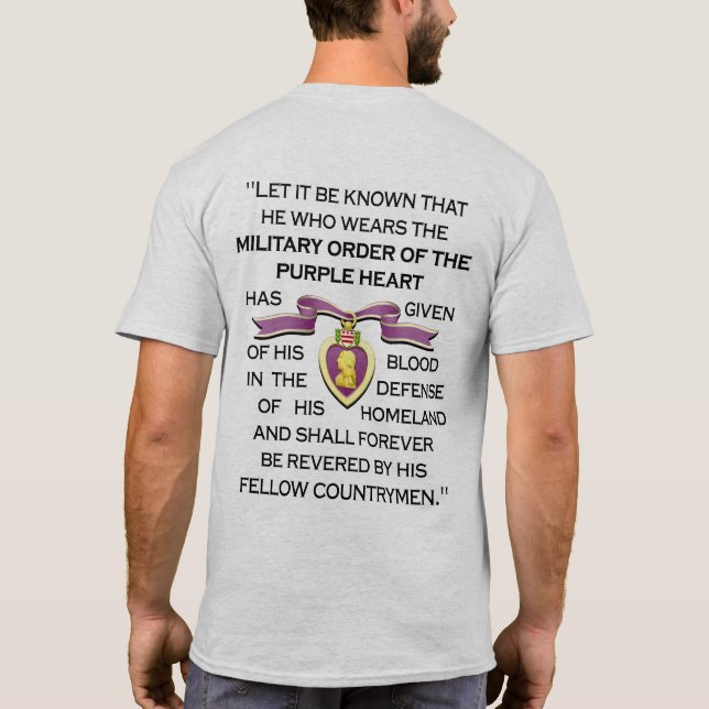 "PURPLE HEART QUOTE" T SHIRT (Baksida)