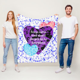 Purple heart vibrant red love fleecefilt