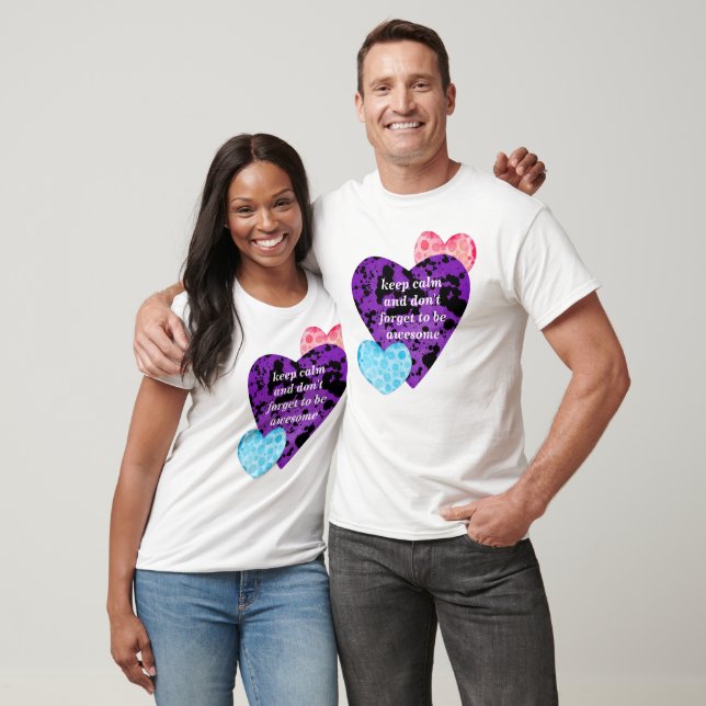 Purple heart vibrant red love t shirt (Unisex)