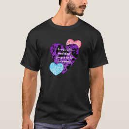 Purple heart vibrant red love t shirt