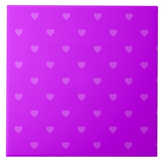 Purple hearts pattern kakelplatta (Framsidan)
