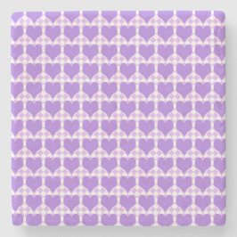 Purple Hearts Seamless Pattern Stenunderlägg