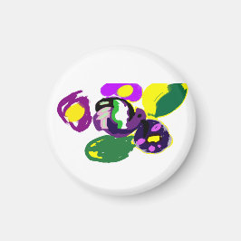 Purple hummingbird and flowers  magnet
