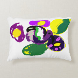 Purple hummingbird and flowers  prydnadskudde