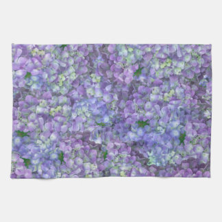 Purple hydrangea flowers kökshandduk