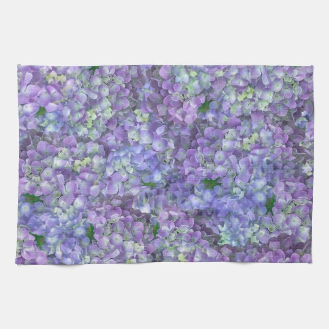 Purple hydrangea flowers kökshandduk (Horisontell)