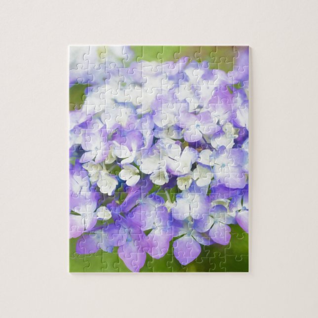 Purple hydrangea | greeting | mothersday | pussel (Vertikal)