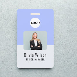 Purple ID Card | Business Logo Employee Photo