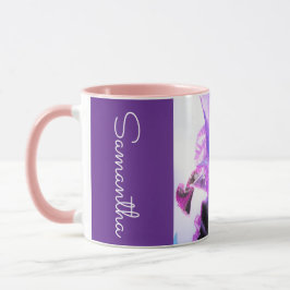 Purple Iris Flower Watercolor Womans Irises Mugg