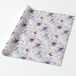 Purple Island Flowers födelsedag Presentpapper