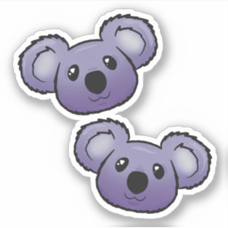 Purple koalas klistermärken