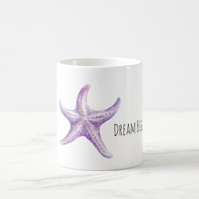 Purple Lavender Starfish Kaffemugg (Center)