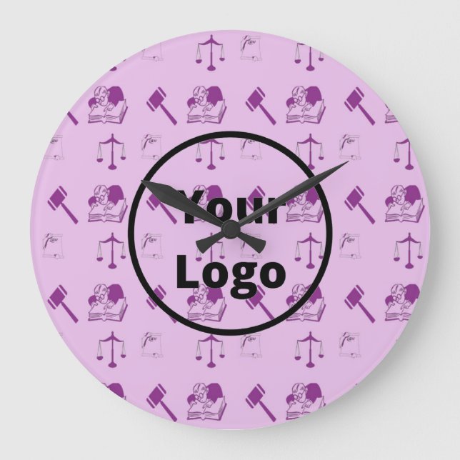 Purple lawyer business pattern stor klocka (Framsida)
