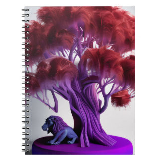 Purple lion tree Notebook Anteckningsbok