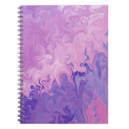 Purple Liquid Marble Abstract Pattern Anteckningsbok