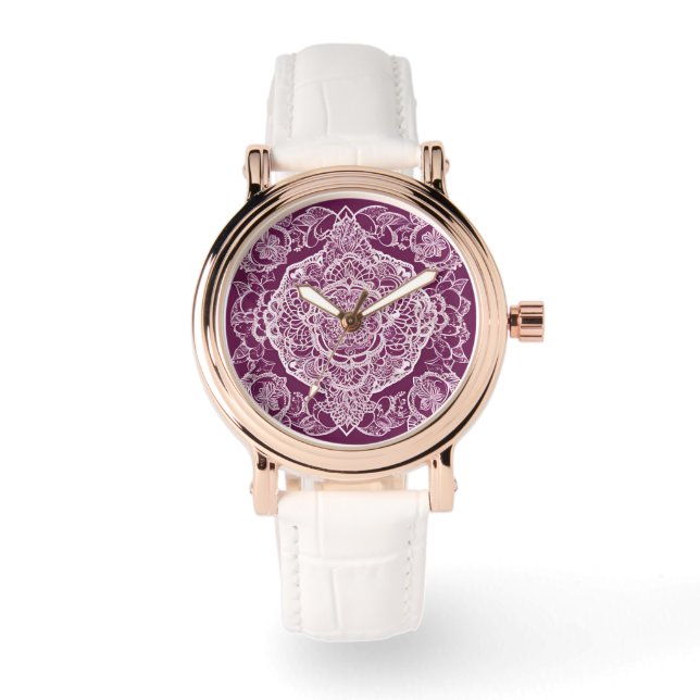 Purple mandala AI art  Armbandsur (Framsida)