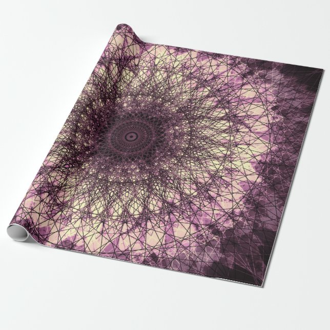 Purple Mandala Presentpapper (Utrullad)