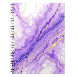 purple marble effect  anteckningsbok