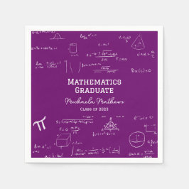 Purple Mathematics Graduate Class of Graduation Pappersservett